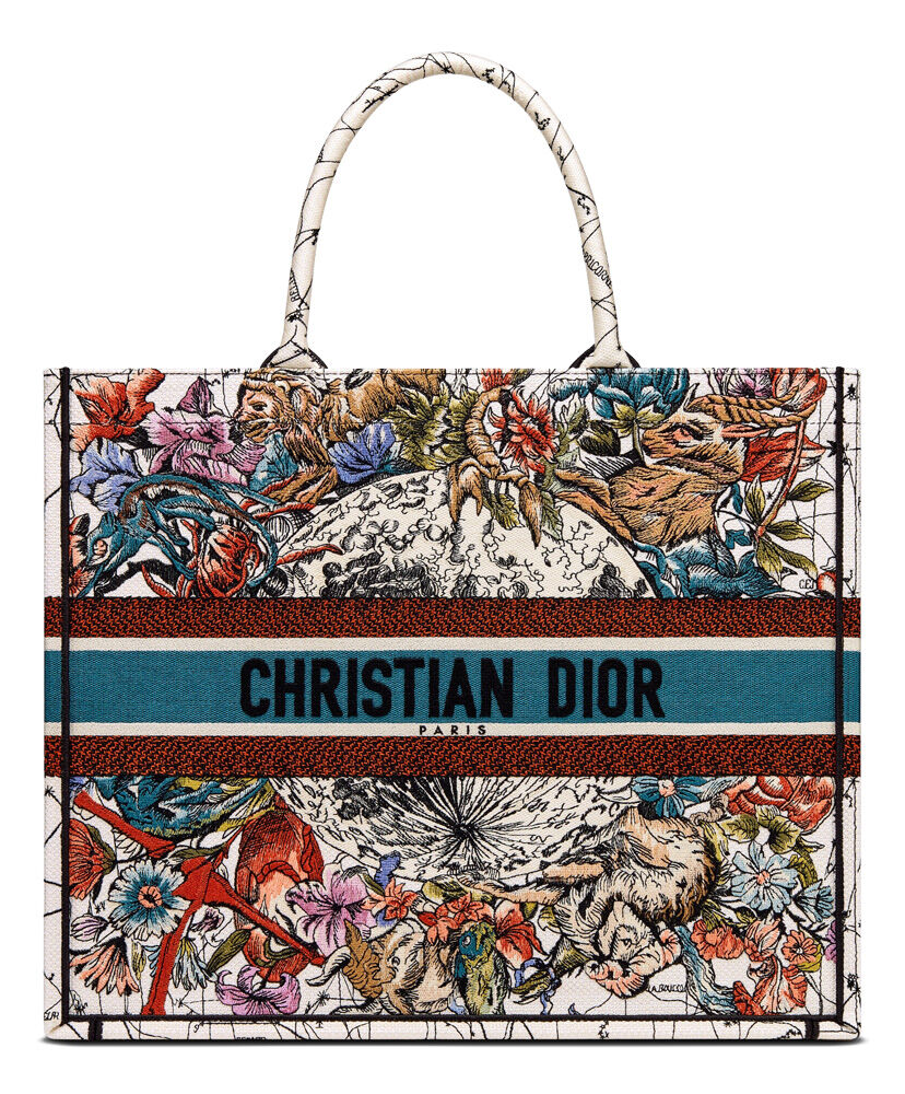 Christian Dior Cannage Embroidered Velvet Dior Book Tote